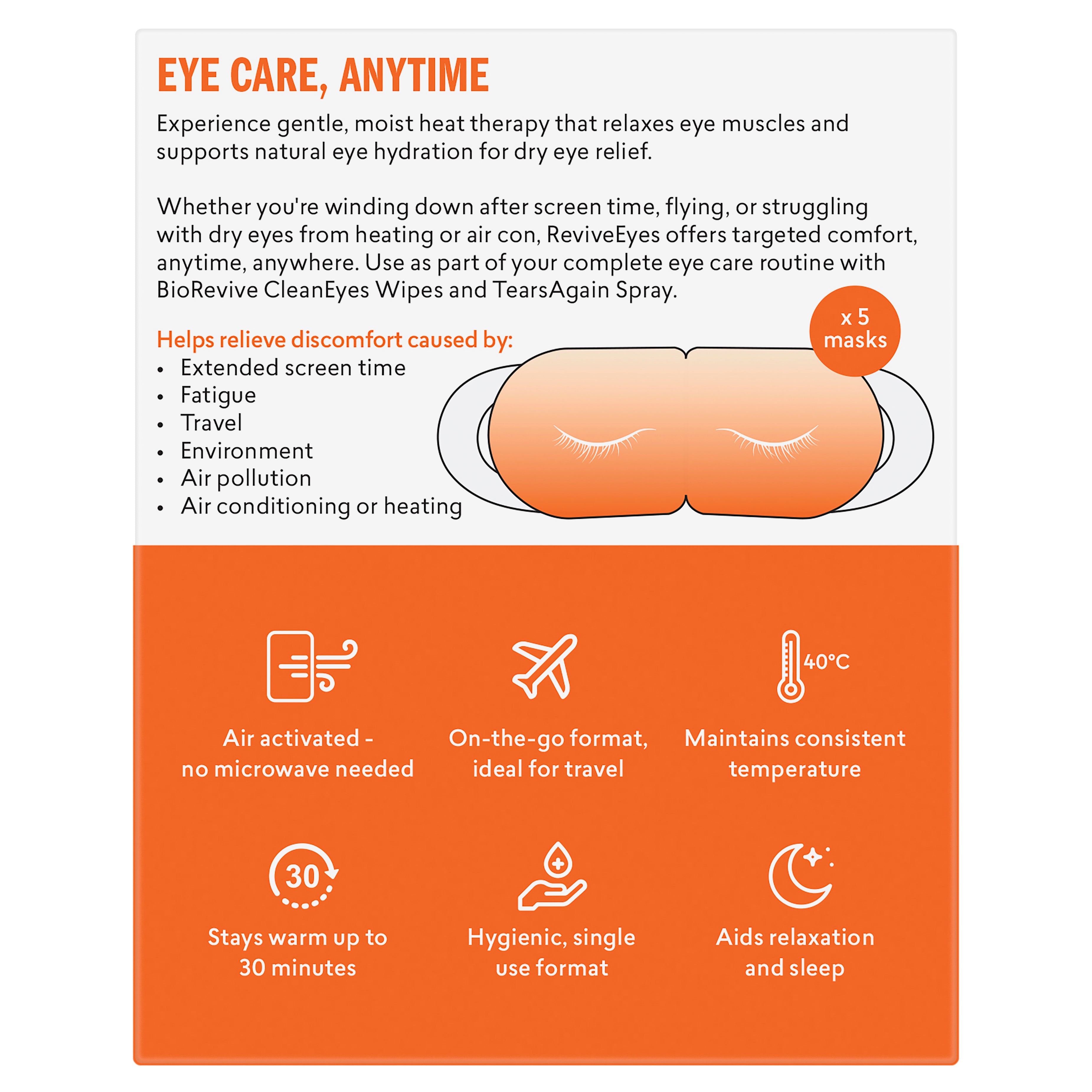ReviveEyes Self-Warming Steam Mask – BioRevive
