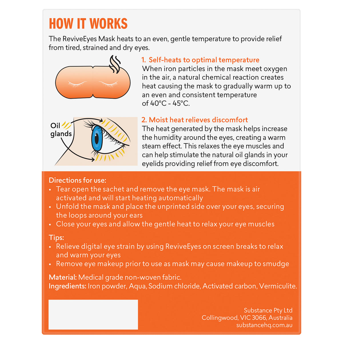 ReviveEyes Self-Warming Steam Mask