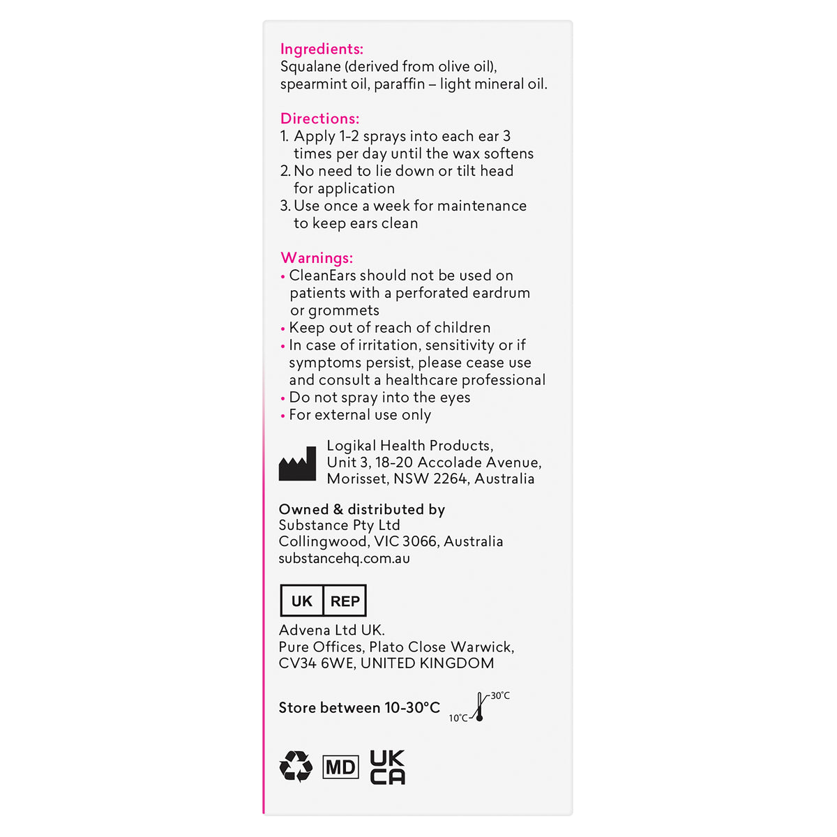 CleanEars – Earwax Removal Spray 30ml