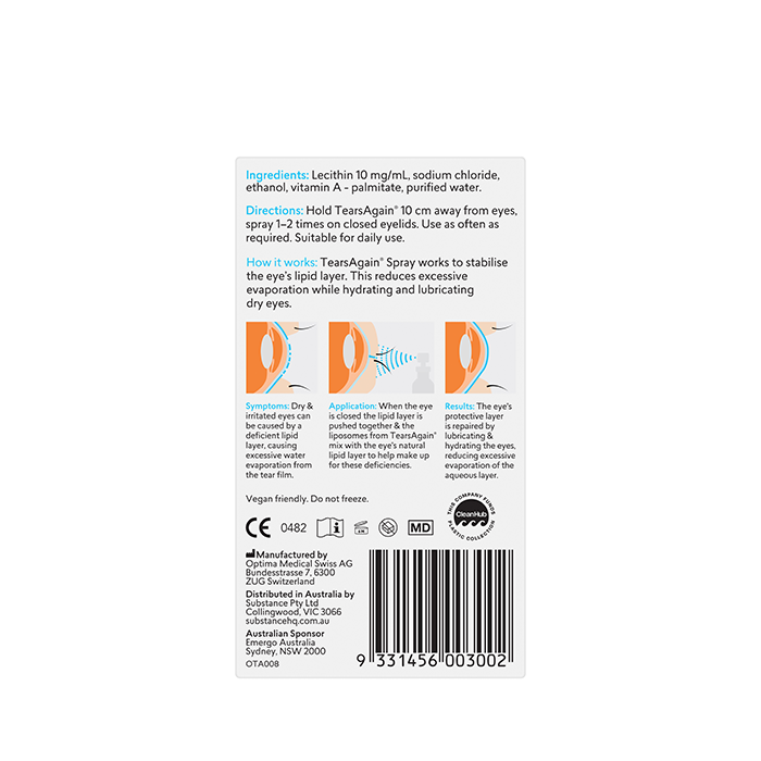 TearsAgain – Dry Eye Relief Spray 10ml