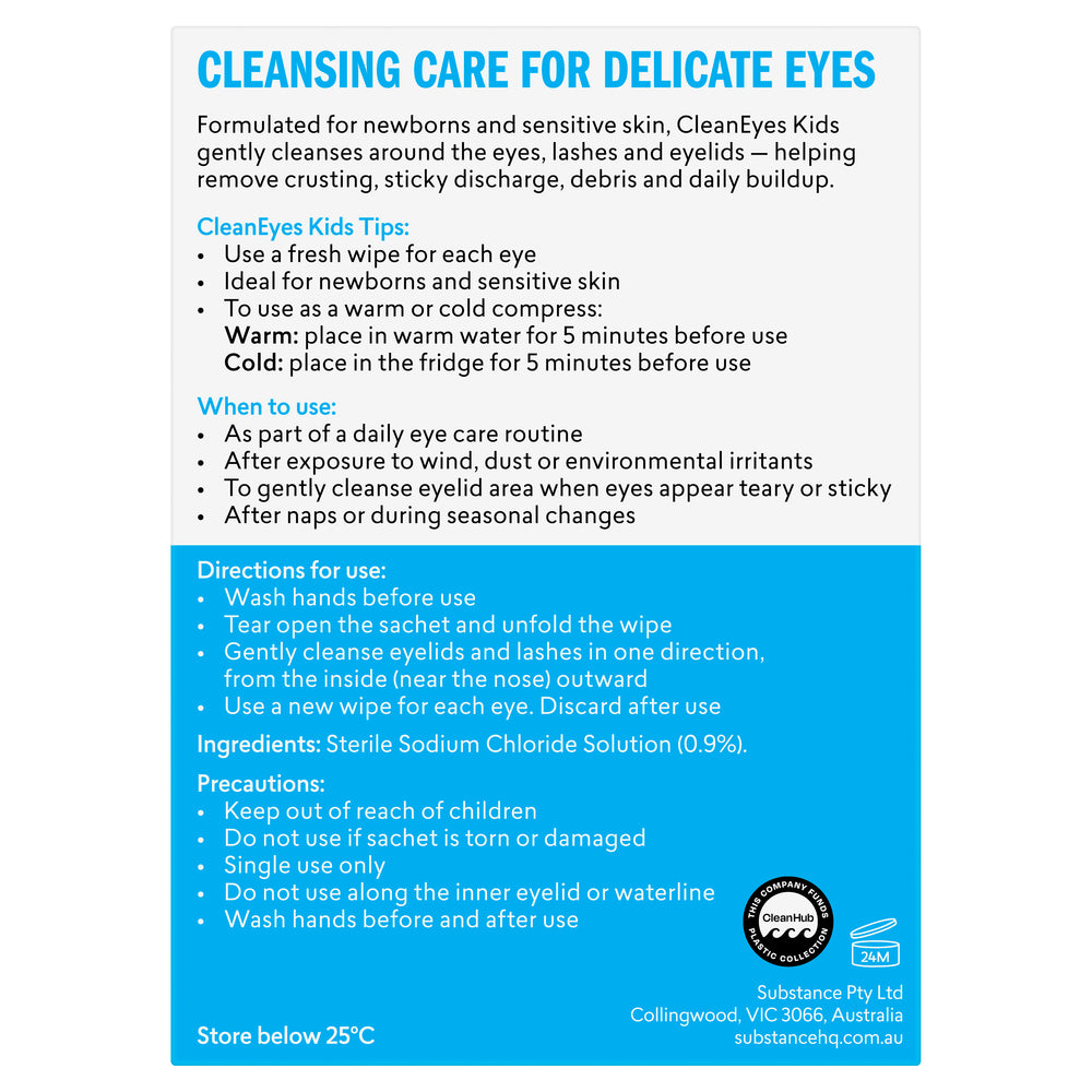 CleanEyes Kids Eyelid Cleansing Wipes