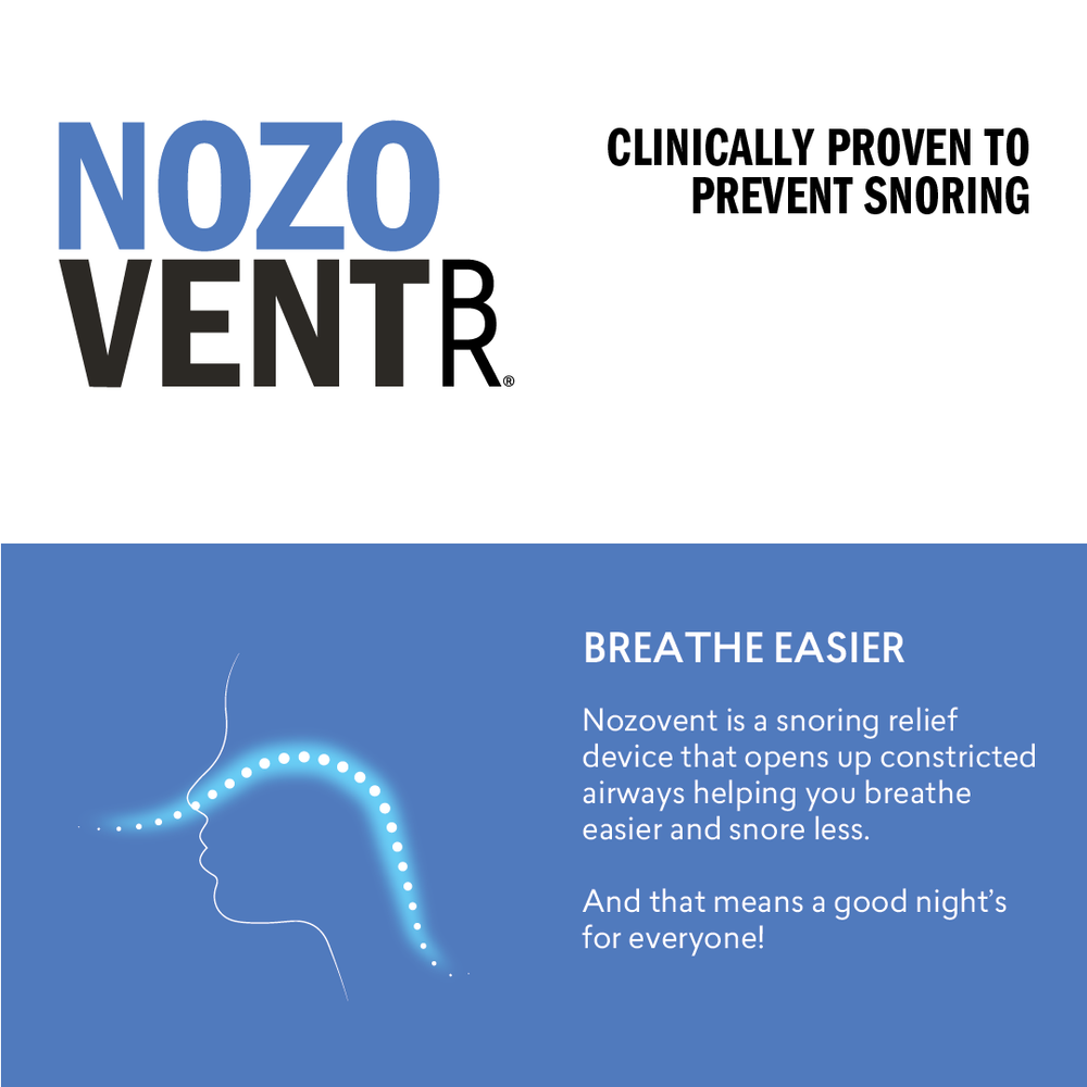 Clinically proven to prevent snoring NozoVent